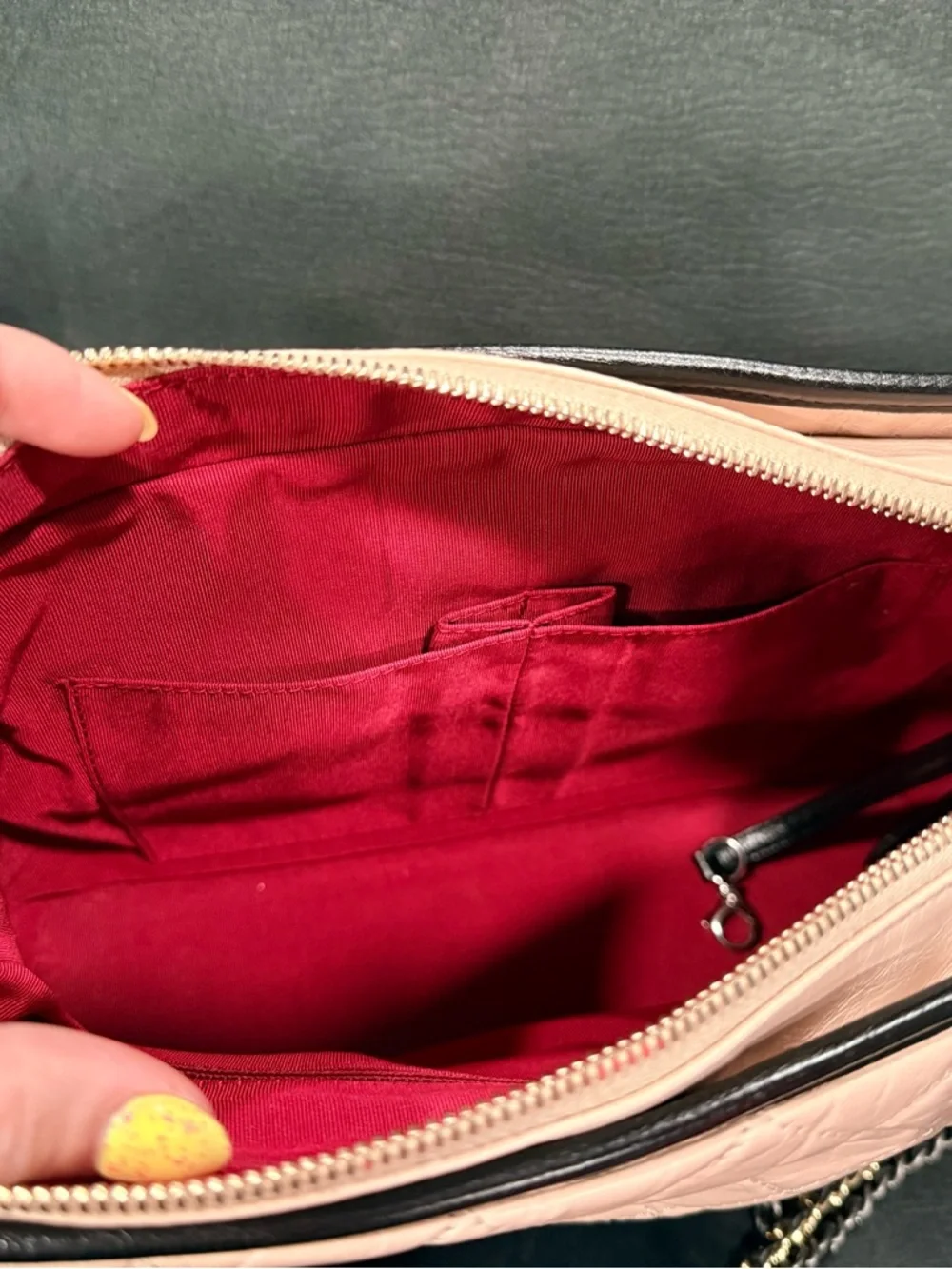 CHANEL gabrielle hobo  Two-Tone Quilted Leather Shoulder Bag in Beige and Black - Picture 11 of 11